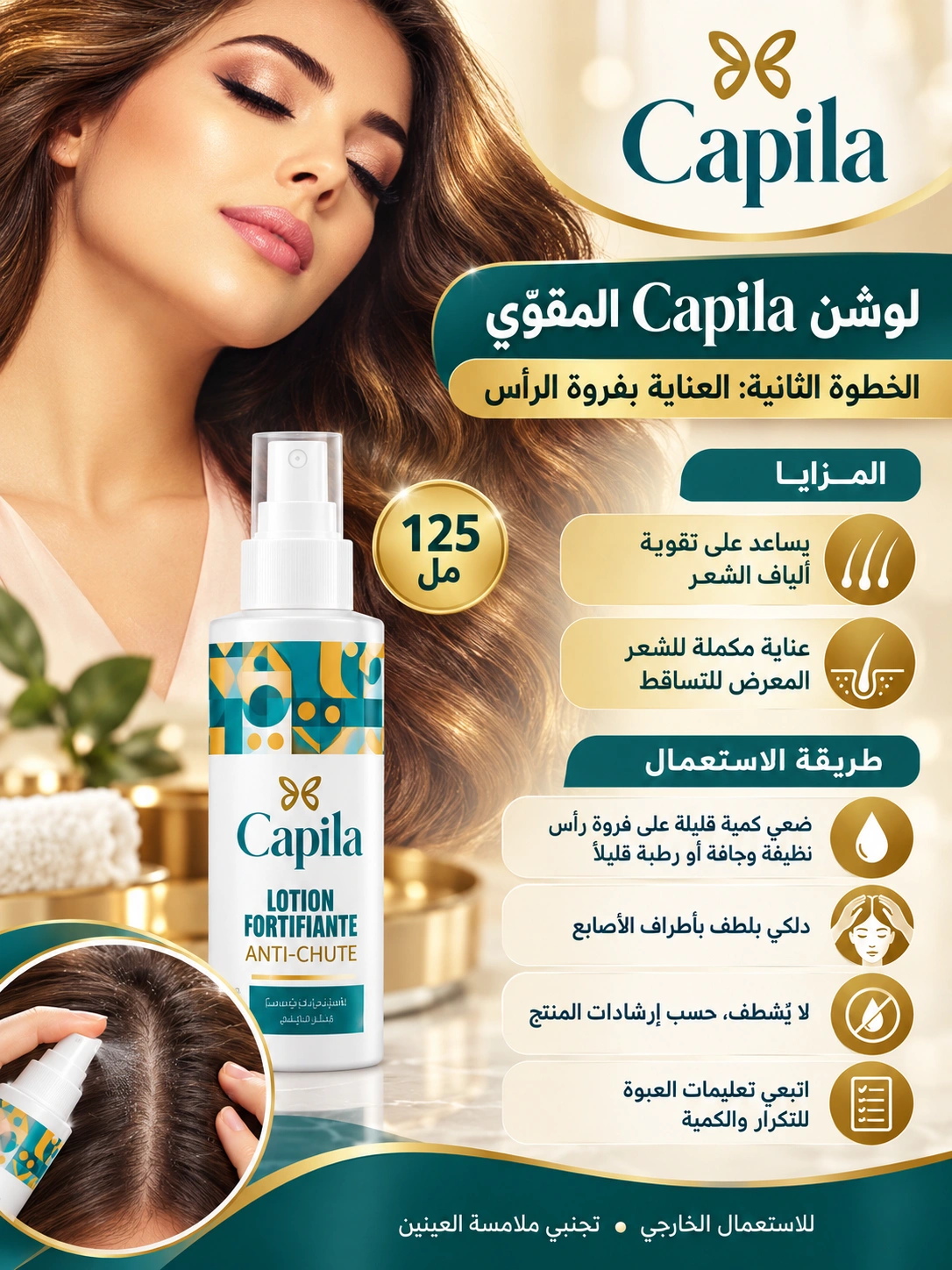 لوشن Capila المقوّي — 125 مل — المزايا وطريقة الاستعمال