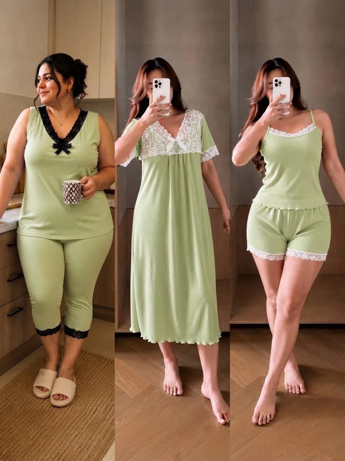 مجموعة ملابس منزلية نسائية من 5 قطع